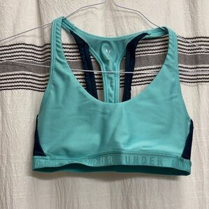 Under Armour Aqua and Navy Sports Bra